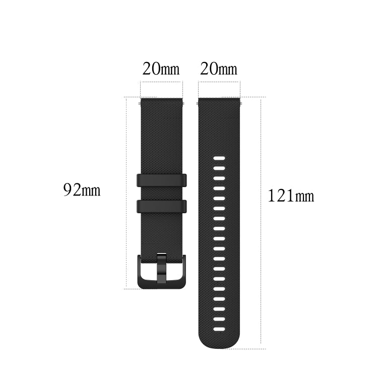 For Amazfit GTS 3 Checkered Silicone Watch Band(Grey) - Watch Bands by buy2fix | Online Shopping UK | buy2fix