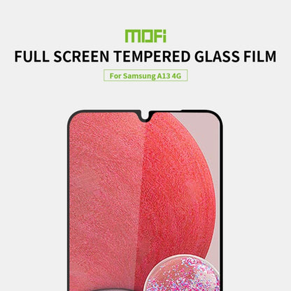 For Samsung Galaxy A13 4G MOFI 9H 2.5D Full Screen Tempered Glass Film(Black) -  by MOFI | Online Shopping UK | buy2fix