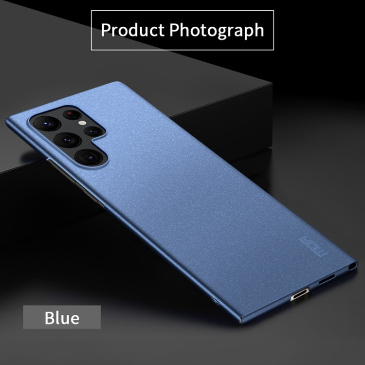 For Samsung Galaxy S22 Ultra 5G MOFI Fandun Series Frosted Ultra-thin PC Hard Phone Case(Blue) - Galaxy S22 Ultra 5G Cases by MOFI | Online Shopping UK | buy2fix