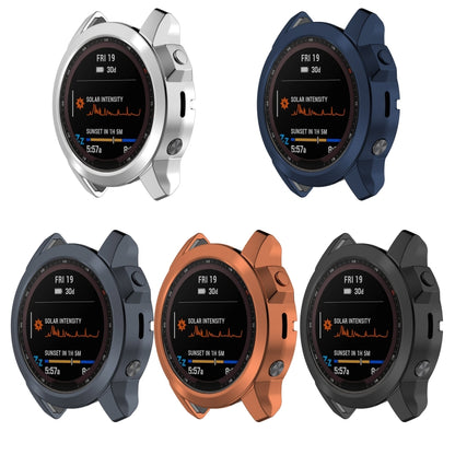 For Garmin Fenix 7X Shockproof TPU Watch Case(Grey) - Watch Cases by buy2fix | Online Shopping UK | buy2fix