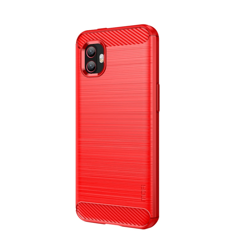 For Samsung Galaxy Xcover6 Pro / Xcover Pro 2 MOFI Gentleness Brushed Carbon Fiber Soft TPU Case(Red) -  by MOFI | Online Shopping UK | buy2fix