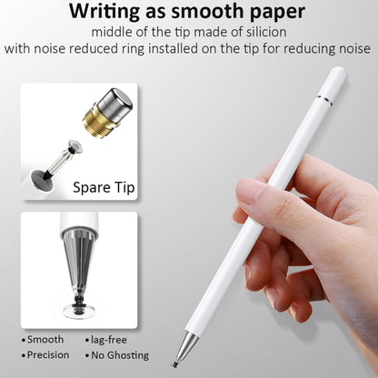AT-28 Macarone Color Passive Capacitive Pen Mobile Phone Touch Screen Stylus(White) - Stylus Pen by buy2fix | Online Shopping UK | buy2fix