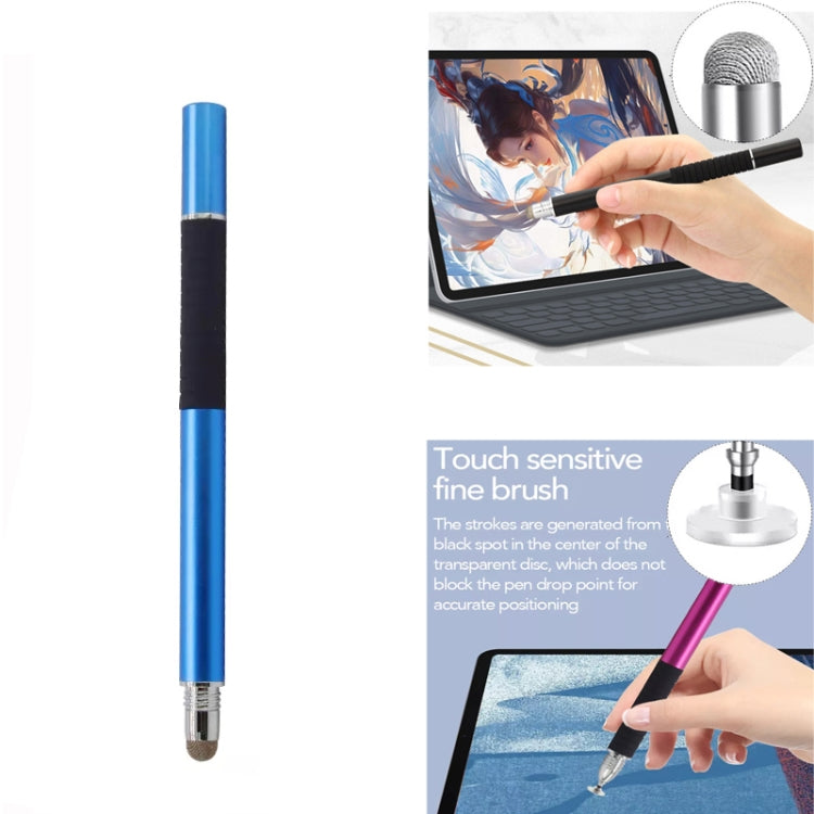 AT-31 Conductive Cloth Head + Precision Sucker Capacitive Pen Head 2-in-1 Handwriting Stylus(Navy Blue) - Stylus Pen by buy2fix | Online Shopping UK | buy2fix