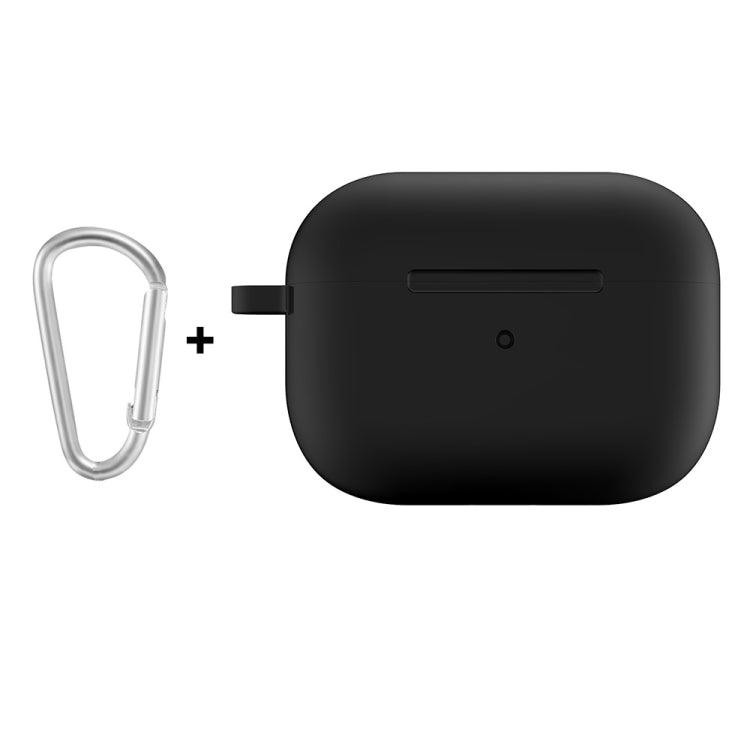 For Apple AirPods Pro 2 2022 ENKAY Thickened Silicone Protective Case with Keychain(Black) - For AirPods Pro 2 by ENKAY | Online Shopping UK | buy2fix