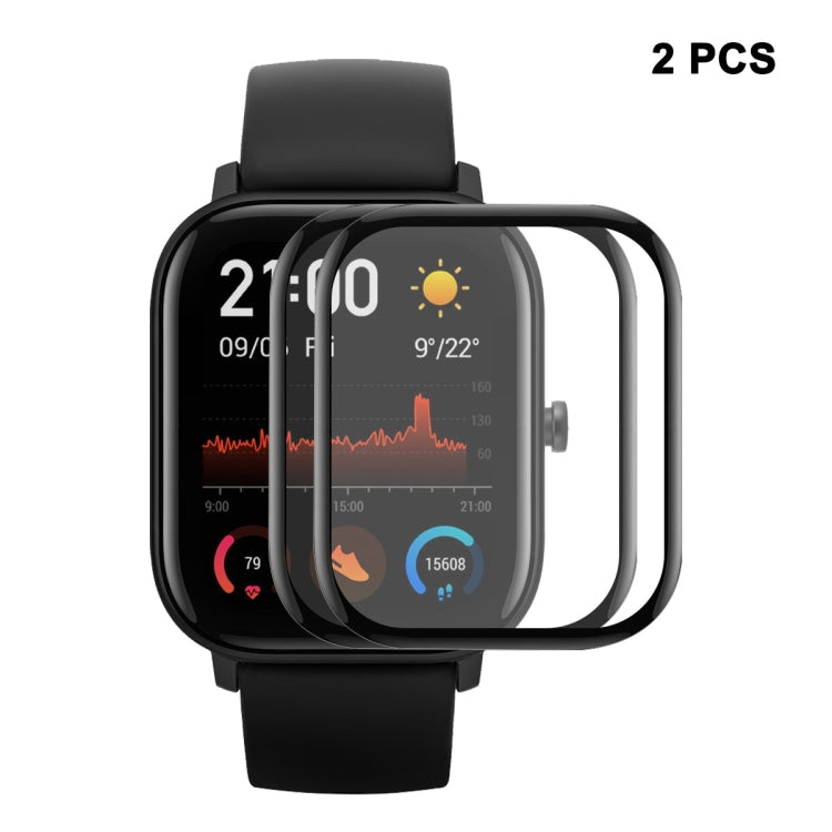 2pcs For Amazfit GTS 4 ENKAY 3D Full Coverage Soft PC Edge + PMMA HD Screen Protector Film - Screen Protector by ENKAY | Online Shopping UK | buy2fix