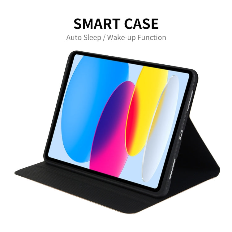 For iPad 10th Gen 10.9 2022 ENKAY PC Back Cover Smart Leather Tablet Case with Pen Slot & Holder(Black) - iPad 10th Gen 10.9 Cases by ENKAY | Online Shopping UK | buy2fix