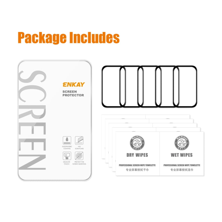 5 PCS For Redmi Smart Band 2 ENKAY Hat-Prince 3D Full Coverage Soft PC Edge + PMMA HD Screen Protector Film - Screen Protector by ENKAY | Online Shopping UK | buy2fix