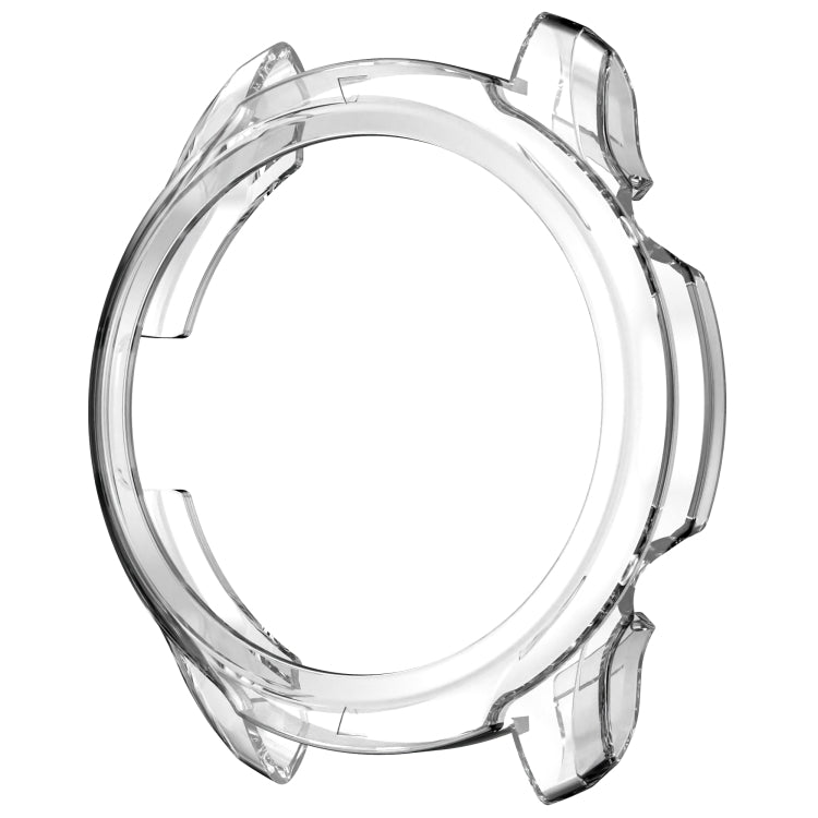 For Ticwatch Pro X Electroplated TPU Half Wrapped Watch Protective Case(Transparent) - Watch Case by buy2fix | Online Shopping UK | buy2fix