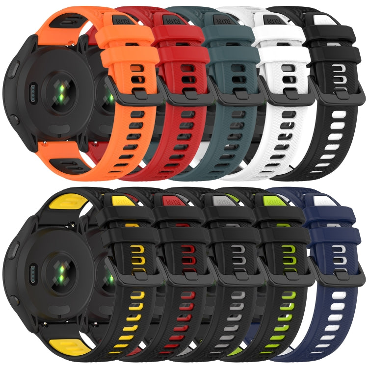 For Honor Watch GS 3 22mm Sports Two-Color Silicone Watch Band(Orange+Black) - Watch Bands by buy2fix | Online Shopping UK | buy2fix