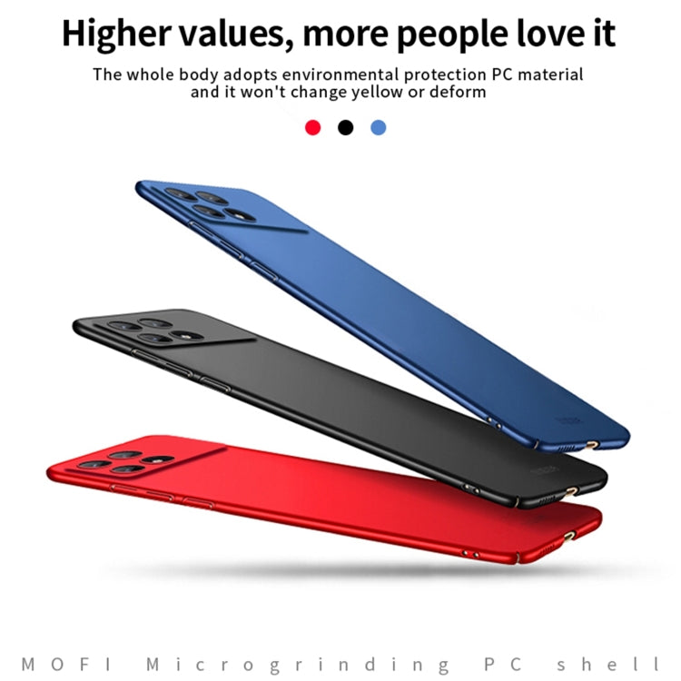 For Xiaomi Redmi K70E / Poco X6 Pro MOFI Micro-Frosted PC Ultra-thin Hard Phone Case(Blue) - K70E Cases by MOFI | Online Shopping UK | buy2fix