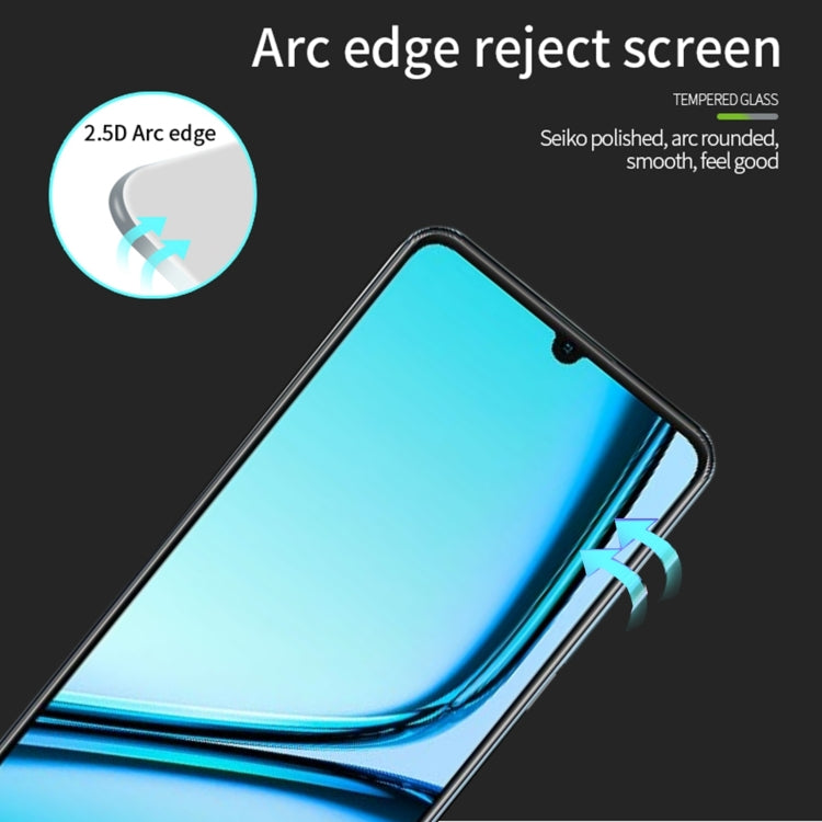 For Realme Note 50 PINWUYO 9H 2.5D Full Screen Tempered Glass Film(Black) - Realme Tempered Glass by PINWUYO | Online Shopping UK | buy2fix