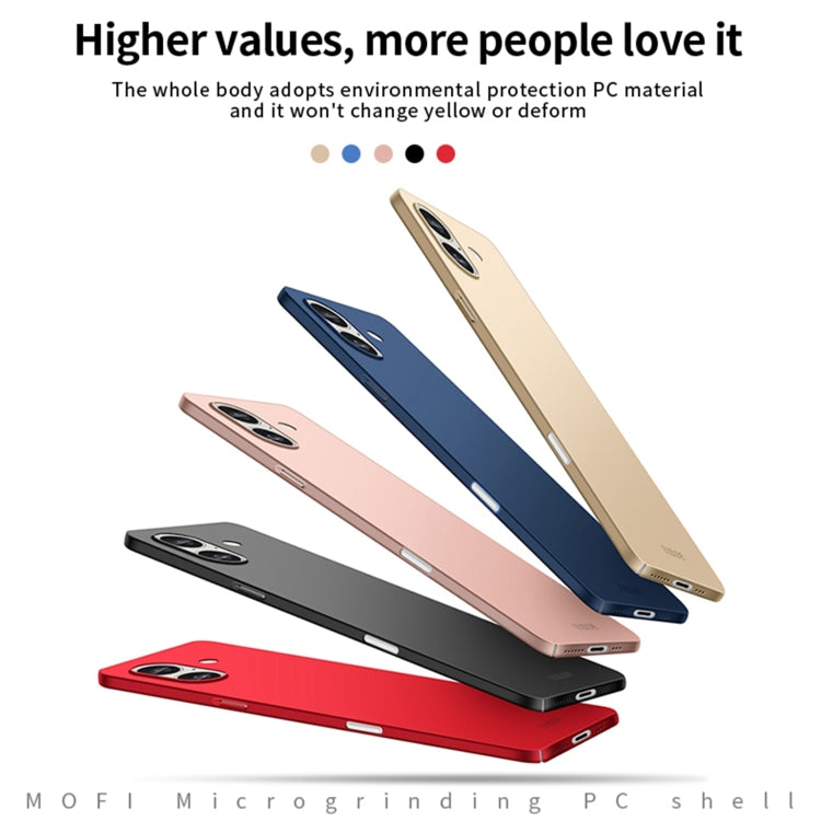 For iPhone 16 MOFI Frosted PC Ultra-thin Hard Phone Case(Red) - iPhone 16 Cases by MOFI | Online Shopping UK | buy2fix