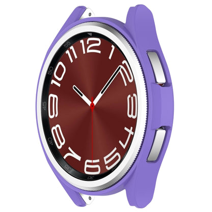 For Samsung Galaxy Watch 6 Classic 43mm Half Coverage Hollow PC Watch Protective Case(Purple) - Watch Cases by buy2fix | Online Shopping UK | buy2fix