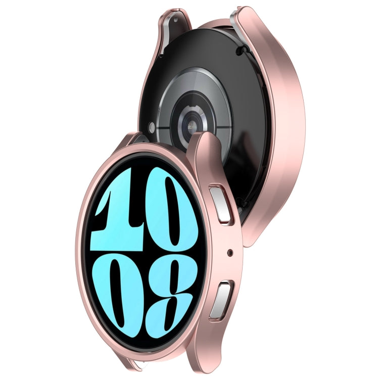 For Samsung Galaxy Watch 6 44mm Half Coverage Hollow PC Watch Protective Case(Rose Gold) - Watch Cases by buy2fix | Online Shopping UK | buy2fix