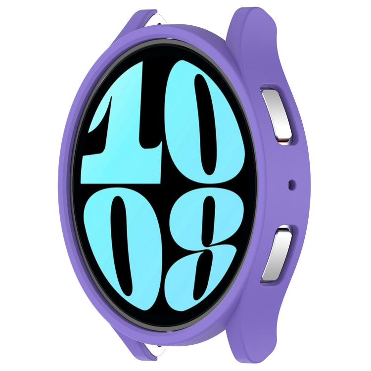 For Samsung Galaxy Watch 6 44mm Half Coverage Hollow PC Watch Protective Case(Purple) - Watch Cases by buy2fix | Online Shopping UK | buy2fix