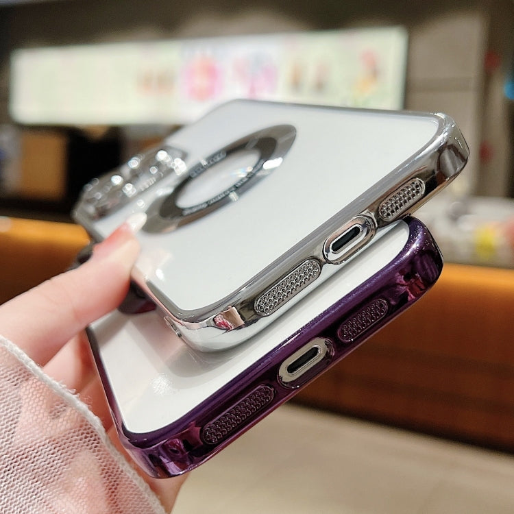 For iPhone 16 Pro Electroplating Magsafe TPU Phone Case(Purple) - iPhone 16 Pro Cases by buy2fix | Online Shopping UK | buy2fix