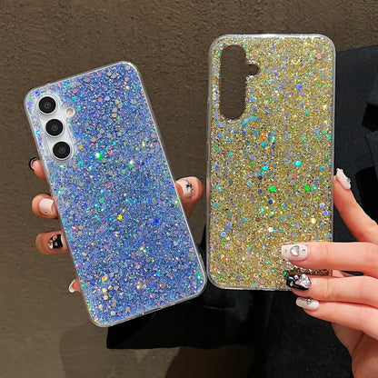 For Samsung Galaxy S24+ 5G Glitter Sequins Epoxy TPU Phone Case(Purple) - Galaxy S24+ 5G Cases by buy2fix | Online Shopping UK | buy2fix