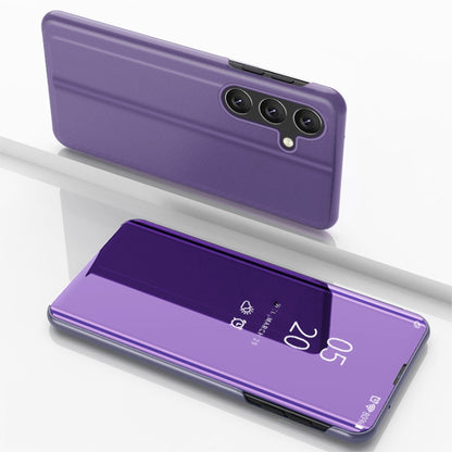 For Samsung Galaxy A05s Plated Mirror Horizontal Flip Leather Phone Case with Holder(Violet Blue) - Galaxy Phone Cases by buy2fix | Online Shopping UK | buy2fix