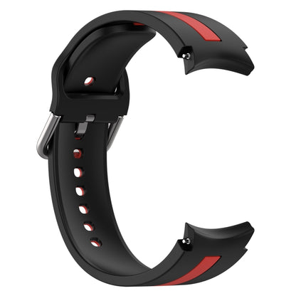 For Samsung Galaxy watch 5 Golf Edition Two-Color Silicone Watch Band(Black+Red) - Watch Bands by buy2fix | Online Shopping UK | buy2fix