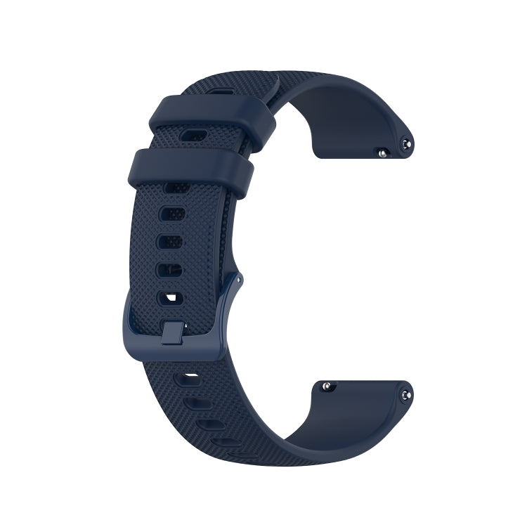 For Samsung Galaxy Watch 6 Classic 47mm 20mm Checkered Silicone Watch Band(Navy Blue) - Watch Bands by buy2fix | Online Shopping UK | buy2fix