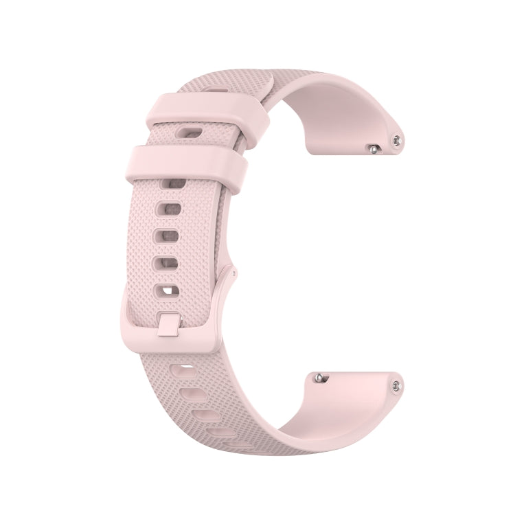 For Samsung Galaxy Watch 6 40mm 20mm Checkered Silicone Watch Band(Pink) - Watch Bands by buy2fix | Online Shopping UK | buy2fix