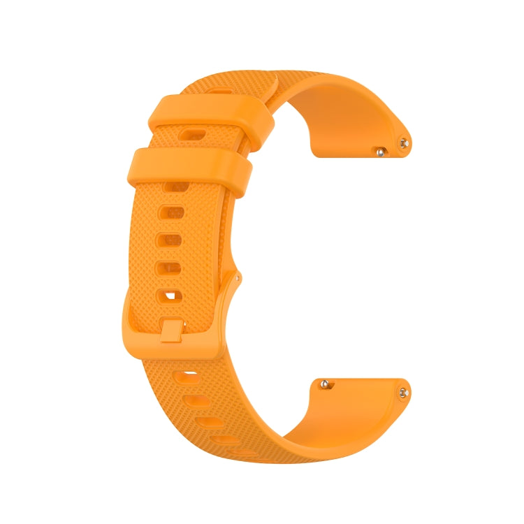 For Samsung Galaxy watch 5 Golf Edition 20mm Checkered Silicone Watch Band(Yellow) - Watch Bands by buy2fix | Online Shopping UK | buy2fix
