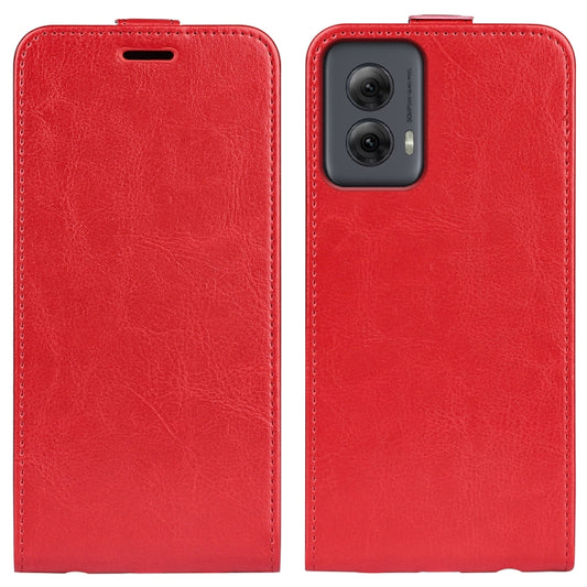 For Motorola Moto G Power 5G 2024 R64 Texture Single Vertical Flip Leather Phone Case(Red) - Motorola Cases by buy2fix | Online Shopping UK | buy2fix