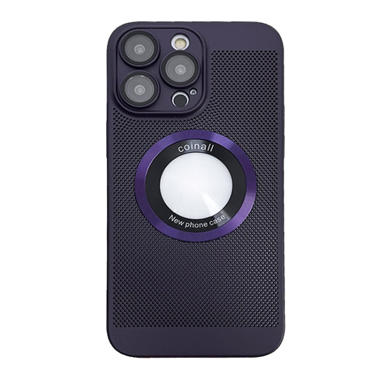 For iPhone 12 Pro Cooling MagSafe Magnifier Phone Case(Purple) - iPhone 12 / 12 Pro Cases by buy2fix | Online Shopping UK | buy2fix