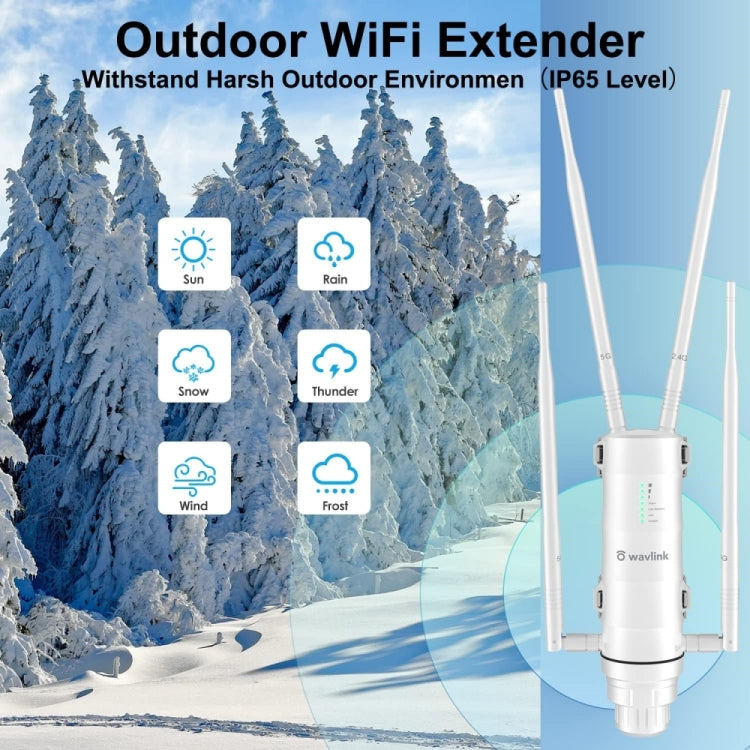 WAVLINK WN572HG3 With 4x7dBi Antenna AC1200 Outdoor WiFi Extender Wireless Routers, Plug:AU Plug - Wireless Routers by buy2fix | Online Shopping UK | buy2fix