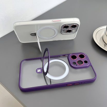 For iPhone 13 Pro Yashi MagSafe Magnetic Holder Phone Case(Purple) - iPhone 13 Pro Cases by buy2fix | Online Shopping UK | buy2fix