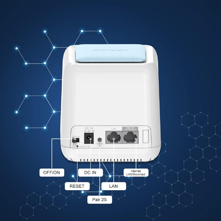 WAVLINK WN535M2 For Home Office 2pcs Mesh Wireless Router AC1200 Dual Band WiFi Signal Booster, Plug:US Plug - Wireless Routers by WAVLINK | Online Shopping UK | buy2fix