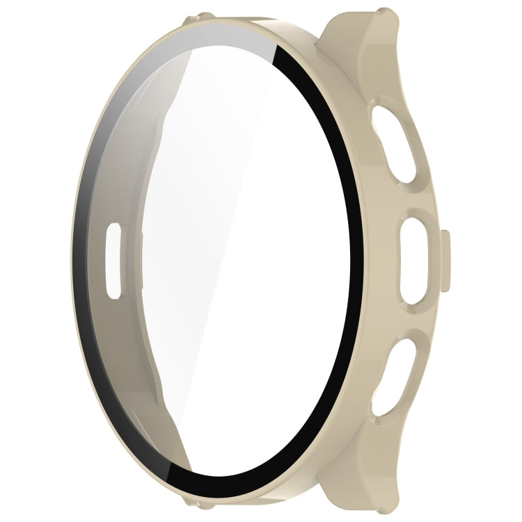 For Garmin Venu 3 PC + Tempered Film Integrated Watch Protective Case(Ivory White) - Watch Cases by buy2fix | Online Shopping UK | buy2fix