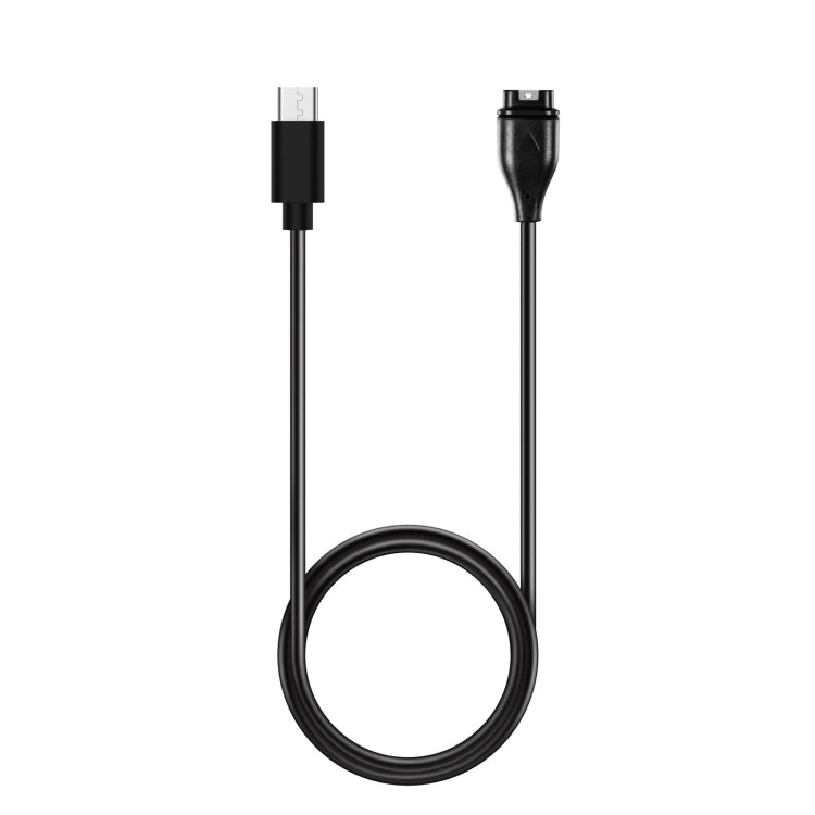 For Garmin Venu 3 Type-C Port 1m Smart Watch Charging Cable(Black) - Charger by buy2fix | Online Shopping UK | buy2fix