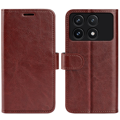 For Xiaomi Redmi K70 R64 Texture Horizontal Flip Leather Phone Case(Brown) - K70 Cases by buy2fix | Online Shopping UK | buy2fix