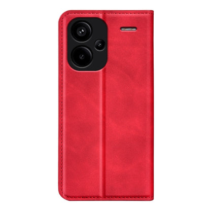 For Xiaomi Redmi Note 13 Pro+ Retro-skin Magnetic Suction Leather Phone Case(Red) - Note 13 Pro+ Cases by buy2fix | Online Shopping UK | buy2fix