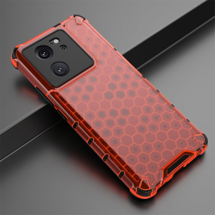 For Redmi K60 Ultra Shockproof Honeycomb Phone Case(Red) - Redmi K60 Ultra Cases by buy2fix | Online Shopping UK | buy2fix