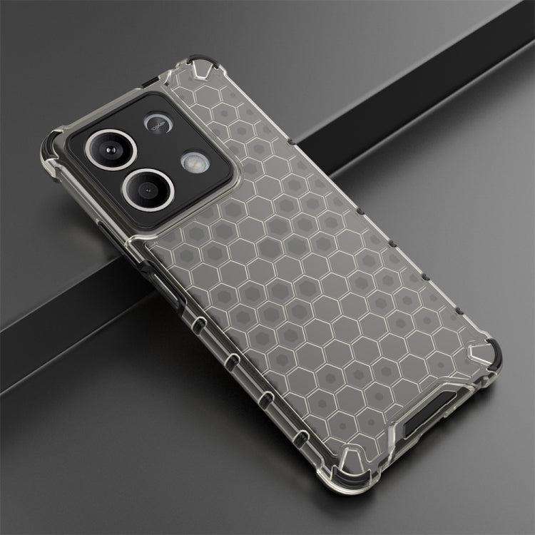 For Redmi Note 13 Shockproof Honeycomb Phone Case(Black) - Note 13 Cases by buy2fix | Online Shopping UK | buy2fix