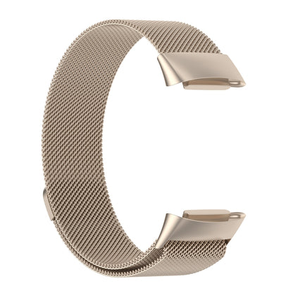For Fitbit Charge 6 Milan Magnetic Metal Steel Mesh Watch Band(Champagne) - Watch Bands by buy2fix | Online Shopping UK | buy2fix
