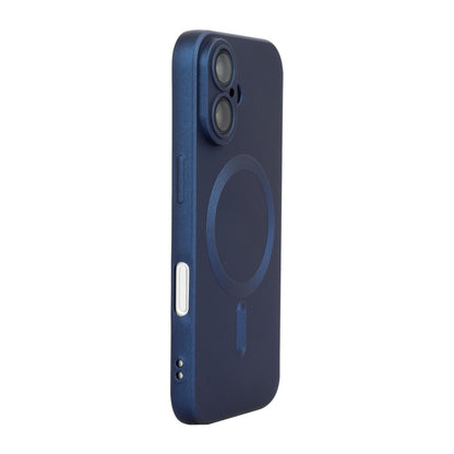 For iPhone 16 Plus ENKAY MagSafe Matte TPU Phone Case with Lens Film(Dark Blue) - iPhone 16 Plus Cases by ENKAY | Online Shopping UK | buy2fix