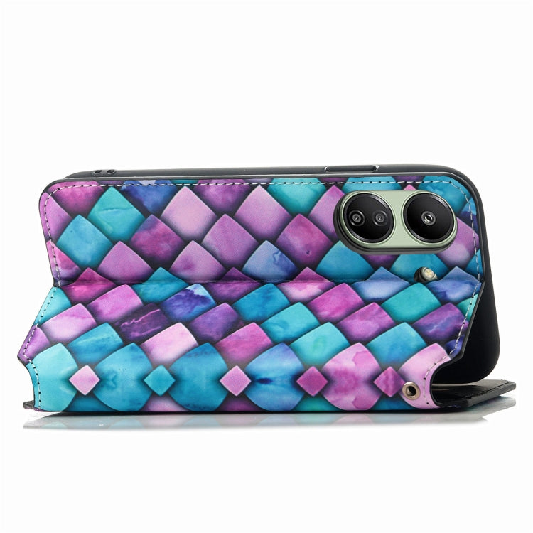 For Xiaomi Redmi 13C CaseNeo Colorful Magnetic Leather Phone Case(Purple Scales) - 13C Cases by buy2fix | Online Shopping UK | buy2fix