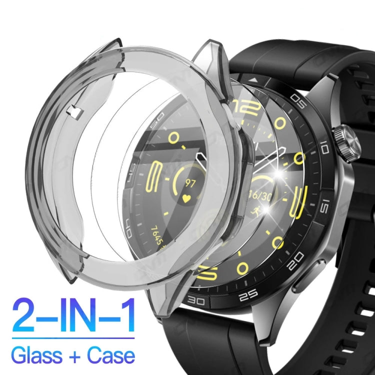 For Huawei Watch GT4 46mm PC + Tempered Film Integrated Watch Protective Case(Blue) - Watch Cases by buy2fix | Online Shopping UK | buy2fix