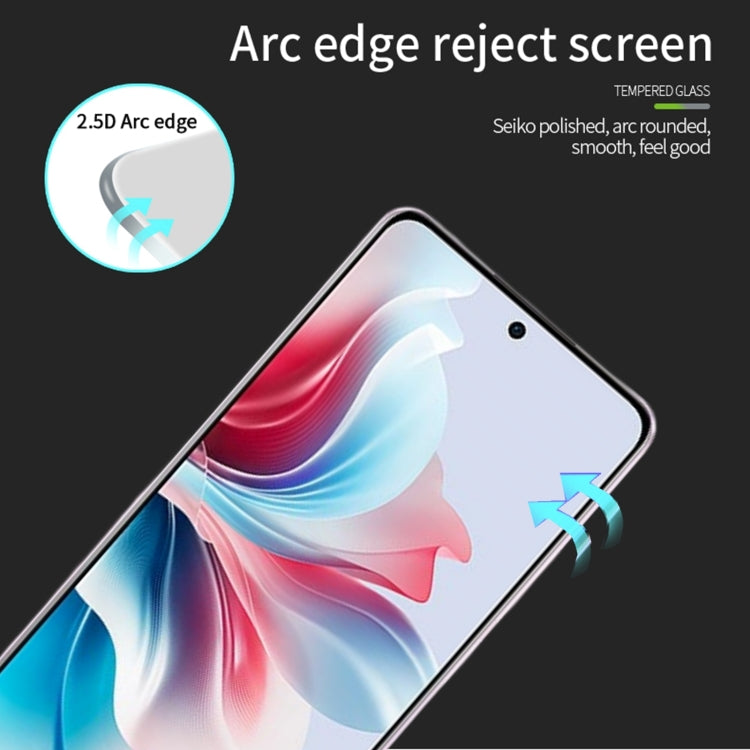 For OPPO Reno11 F MOFI 9H 2.5D Full Screen Tempered Glass Film(Black) - Reno11 F Tempered Glass by MOFI | Online Shopping UK | buy2fix