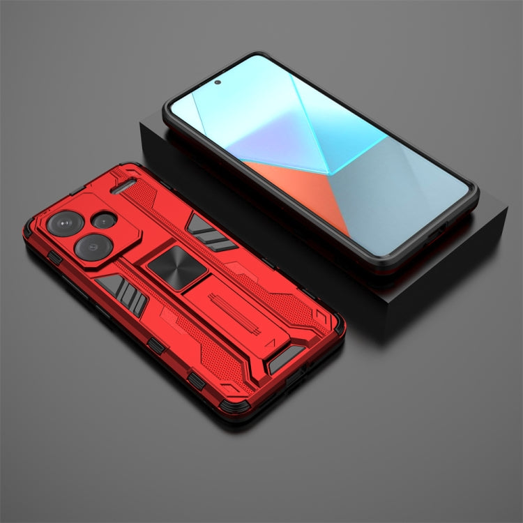 For Redmi Note 13 Pro 5G Supersonic Armor PC Hybrid TPU Phone Case(Red) - Note 13 Pro Cases by buy2fix | Online Shopping UK | buy2fix