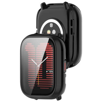 For Amazfit Aactive PC Integrated Tempered Glass Watch Case(Black) - Watch Cases by buy2fix | Online Shopping UK | buy2fix