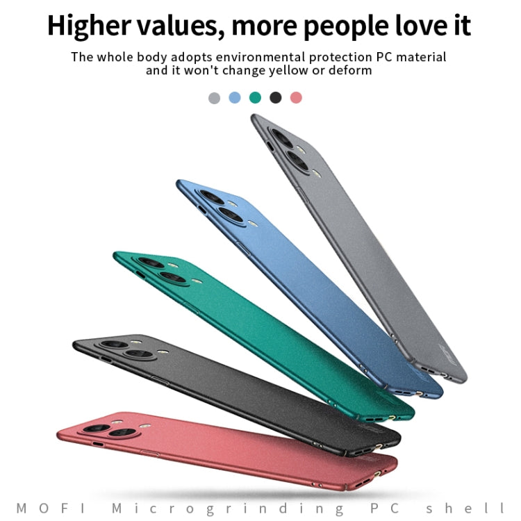 For OnePlus Ace 2V / Nord 3 MOFI Fandun Series Frosted PC Ultra-thin All-inclusive Phone Case(Green) - OnePlus Cases by MOFI | Online Shopping UK | buy2fix