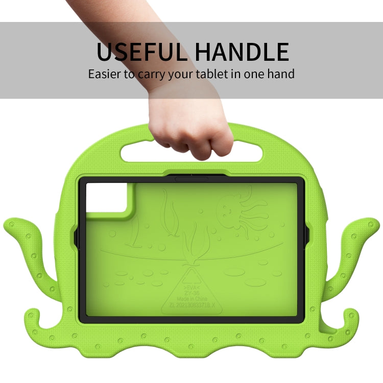 For Samsung Galaxy Tab S9 / S9 FE / S7 / S8 Octopus Style EVA Hybrid PC Shockproof Tablet Case with Strap(Grass Green) - Galaxy Tab S9 Cases by buy2fix | Online Shopping UK | buy2fix