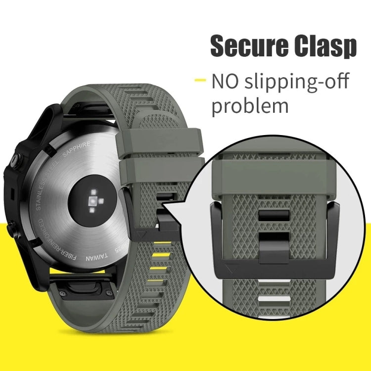 For Garmin  Instinct 2 Solar 22mm Quick Release Silicone Watch Band(Grey) - Watch Bands by buy2fix | Online Shopping UK | buy2fix