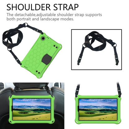 For Blackview Tab 60 8.7 2023 Honeycomb EVA Hybrid PC Tablet Case with Strap(Green+Black) - Others by buy2fix | Online Shopping UK | buy2fix