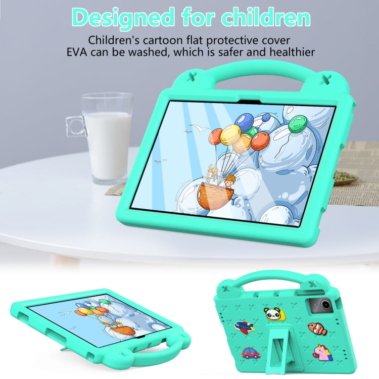 For Huawei MatePad SE 11 2024 Handle Kickstand Children EVA Shockproof Tablet Case(Mint Green) - Huawei by buy2fix | Online Shopping UK | buy2fix