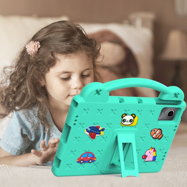 For Huawei MatePad SE 11 2024 Handle Kickstand Children EVA Shockproof Tablet Case(Mint Green) - Huawei by buy2fix | Online Shopping UK | buy2fix